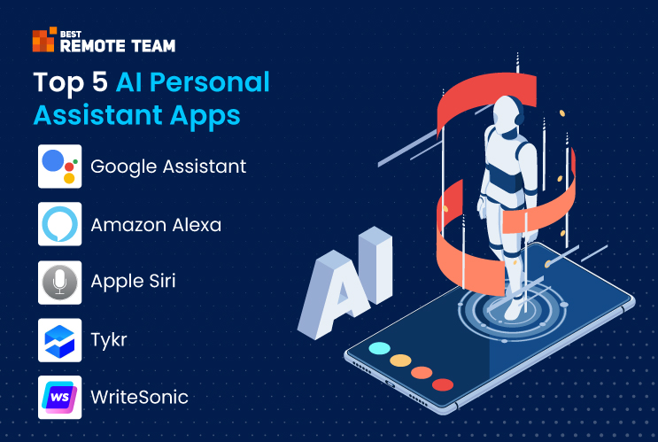 top 5 ai personal assistant apps