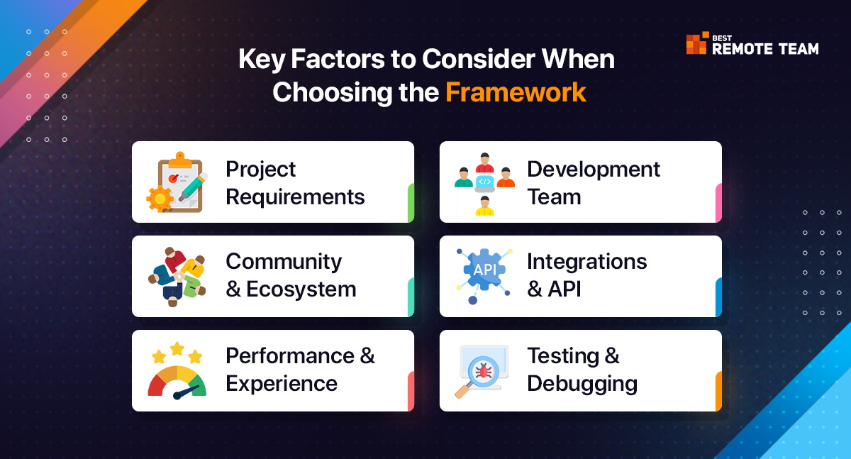 key factors to consider when choosing the framework